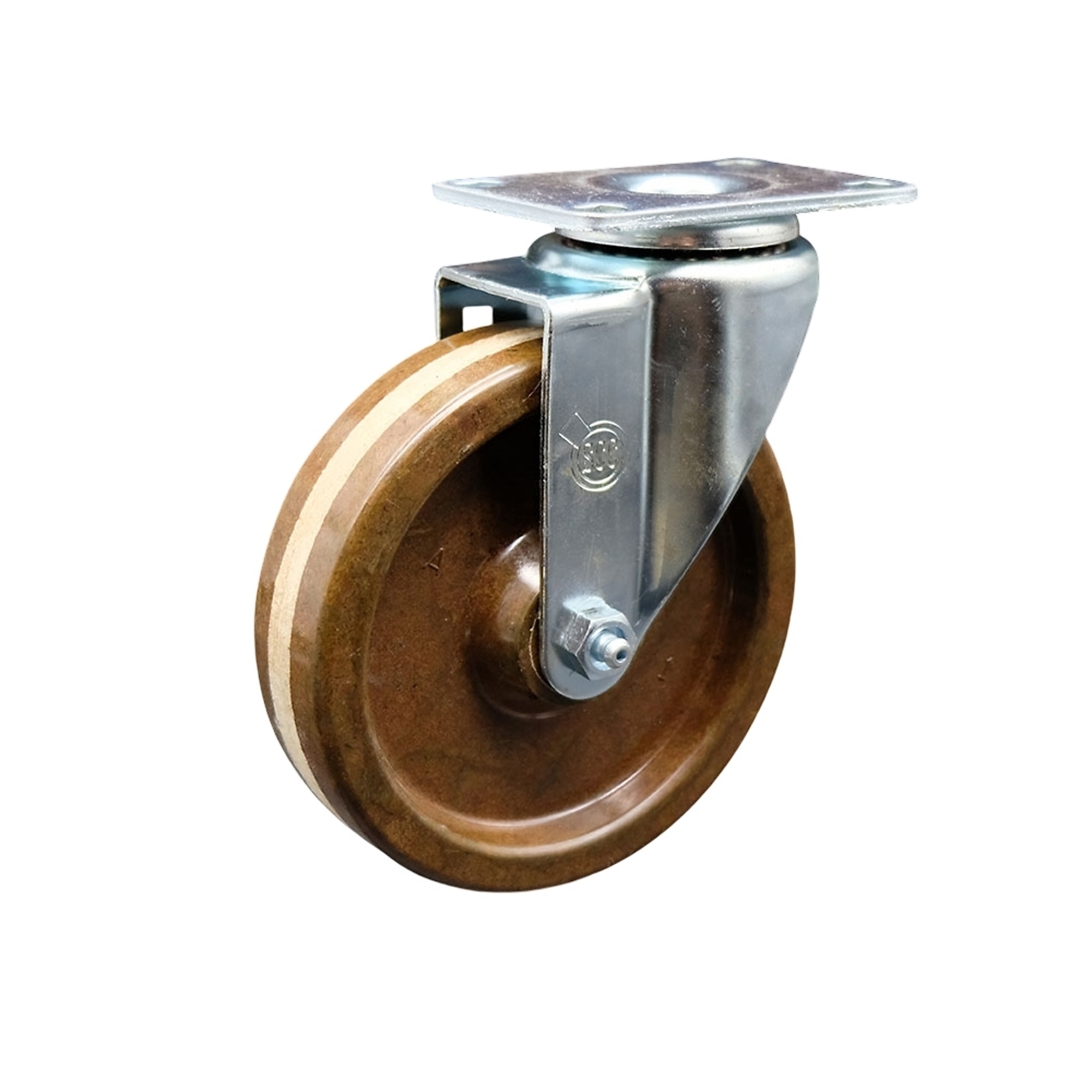 Service Caster, 5in. x 1 1/4in. Plate Caster, Wheel Diameter 5 in, Caster Type Swivel, Package (qty.) 1, Model# SCC-20S514-PHRHT-TP2